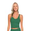 Natural Uniforms Womens Longline Wirefree Sports Bra Medium Support Padded (X-Small, True Hunter Green) view 1