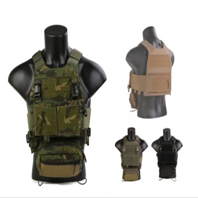 Elite Tribe Emerson Combat FCS Style VEST With MK Chest Rig SET Tactical Vest (Black)