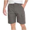 Dninmim Summer Men's Outdoor Cotton Cargo Shorts with Pockets Mid Waist Drawstring Loose Casual Half Pants Coffee view 3