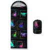 Axolotl Sleeping Bag for Kids,Neon Black Dinosaur Camping Sleeping Bag Lightweight Warm Portable Outdoor Indoor,Waterproof Sleeping Bag with Compression Sack for Camping Backpacking Hiking view 1
