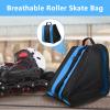 FAWAIKTU Ice Skating Bag, Breathable Roller Skate Bag to Carry Roller Skate or Ice Skates Oxford Cloth Roller Skate Accessories Skate Bag for Kids Men Women Adults (Blue) view 2