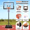 Yohood Basketball Hoop Outdoor 10ft Adjustable, Portable Basketball Hoop Goal System for Kids Youth and Adults in Backyard/Driveway/Indoor, 44 Inch Shatterproof Backboard and Larger Base view 4