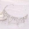 QIYUDS Wedding Hair Tiara Crystal Bridal Tiara Crown Silver Color Diadem Veil Tiaras Wedding Hair Accessories view 2