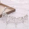 QIYUDS Wedding Hair Tiara Crystal Bridal Tiara Crown Silver Color Diadem Veil Tiaras Wedding Hair Accessories view 4