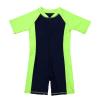 Daenrui Kids Boys Girls One Piece Swimsuits Water Sport Swimwear Short Rash Guard UPF 50+ Sun Protection Fluorescentgreen 14 Years view 3