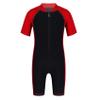 Daenrui Kids Boys Girls One Piece Swimsuits Water Sport Swimwear Short Rash Guard UPF 50+ Sun Protection Red 8 Years