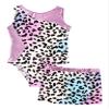 Loodgao Kids Girls 2Pcs Gymnastics Outfits Sleeveless Dance Leotard with Shorts Athletic Biketard Dancewear Swimwear Leopard 12 view 4