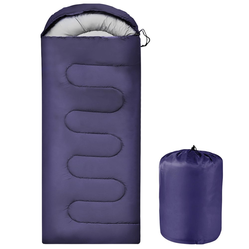 OBTANIM Sleeping Bags Portable Waterproof Camping Sleeping Bag for Adults Kids 4 Seasons Cold Weather or Warm Backpacking Hiking Travel Indoor Outdoor Use (Dark Blue)