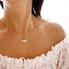 14K Gold Plated Dainty Pearl Choker Chain Necklace - Trendy Women's Jewelry Gift view 3