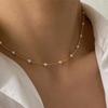 Gold Pearl Necklace for Women, 14K Gold Plated Pearl Necklaces for Women Trendy Simple Pearl Chain Beaded Necklace Dainty Pearl Choker Necklace for Women Gold Jewelry Gifts view 2