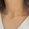 Gold Pearl Necklace for Women, 14K Gold Plated Pearl Necklaces for Women Trendy Simple Pearl Chain Beaded Necklace Dainty Pearl Choker Necklace for Women Gold Jewelry Gifts view 3