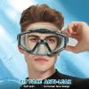 KUYOU Mask Fins Snorkeling Gear for Adults - Wide View Anti-Fog Mask, Full Dry Top Snorkel Gear Set (Dark Celadon, S/M) view 3