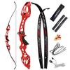 68 Inch Takedown Recurve Bow 20-40 Lbs F Interface Bow Riser and Limbs Aluminum Competition Athletic Bow for RH Hunting Shooting(36 Lbs, Red) view 1
