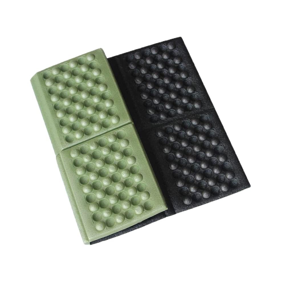 2PCS Camping Foam Pad Waterproof EVA Foam Seat for Pinic, Hiking, Backpacking, Mountaineering, Trekking (Military Green)