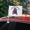 Fairleigh Dickinson University Primary Logo Car Truck Flag with Window Clip On Pole Holder - Left Driver Side view 2