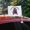 Fairleigh Dickinson University Primary Logo Car Truck Flag with Window Clip On Pole Holder - Right Passenger Side view 2