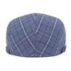 BYMNSZZ Classic Newsboy Hat Flat Caps for Men Women Vintage Cabbie Gatsby Cap Winter Herringbone Ivy Hat (Plaid-Blue) view 3