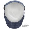 BYMNSZZ Classic Newsboy Hat Flat Caps for Men Women Vintage Cabbie Gatsby Cap Winter Herringbone Ivy Hat (Plaid-Blue) view 4