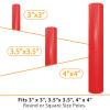 Heavy Duty Basketball Pole Pads, Fits 3" x 3", 3.5"x 3.5", 4" x 4" Round Size Poles, 2" Thick 72" Tall All-Weather Pad(Red,3 Sides Parcels) view 2
