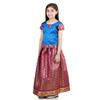 Kids Half Sleeve South Indian Pavda Pattu Blue Lehenga Choli Traditional Pooja Special Baby Girls Ethnic Wear, Party Wear 6 Month - 12 Months view 2
