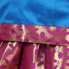 Kids Half Sleeve South Indian Pavda Pattu Blue Lehenga Choli Traditional Pooja Special Baby Girls Ethnic Wear, Party Wear 6 Month - 12 Months view 3