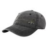 Marotow Denim Baseball Cap with a Badge, Adjustable Denim Jean Hat for Unisex (Dark Grey) view 1