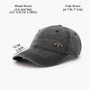 Marotow Denim Baseball Cap with a Badge, Adjustable Denim Jean Hat for Unisex (Dark Grey) view 2