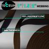 TECEUM 1 Inch Webbing  Dark Chocolate  10 Yards  1 Webbing for Outdoors Indoors Crafting DIY nw view 2