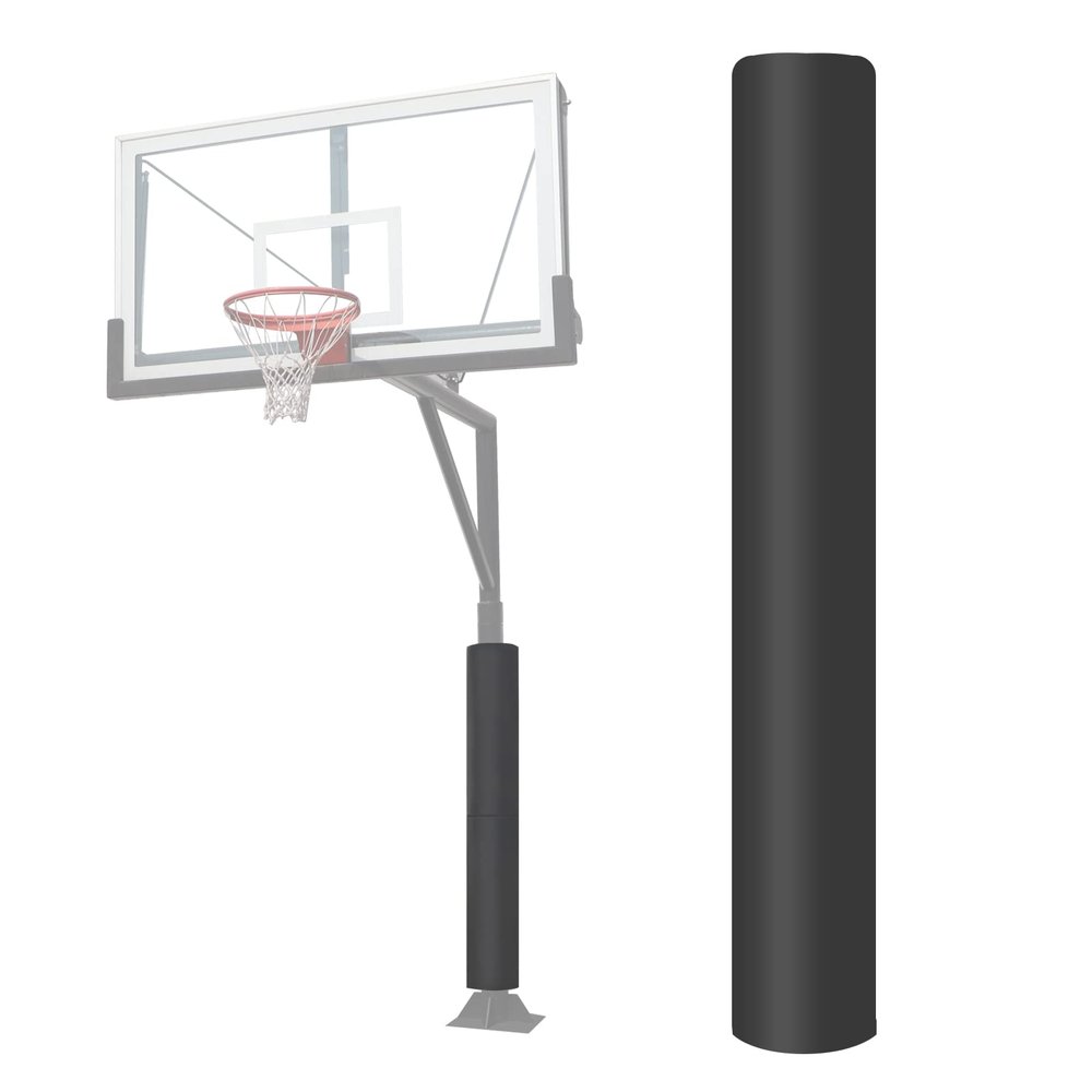 ProSlam Heavy Duty Basketball Pole Pads, Fits 3" x 3", 3.5"x 3.5", 4" x 4" Round or Square Size Poles, 2" Thick 72" Tall All-Weather Pad(Grey,3 Sides Parcels)