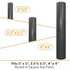 ProSlam Heavy Duty Basketball Pole Pads, Fits 3" x 3", 3.5"x 3.5", 4" x 4" Round or Square Size Poles, 2" Thick 72" Tall All-Weather Pad(Grey,3 Sides Parcels) view 2