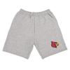 University of Louisville Mens Sweat Shorts School Logo, Athletic Heather, Large view 1