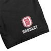 Bradley University Mens Sweat Shorts School Logo, Black, Medium view 2