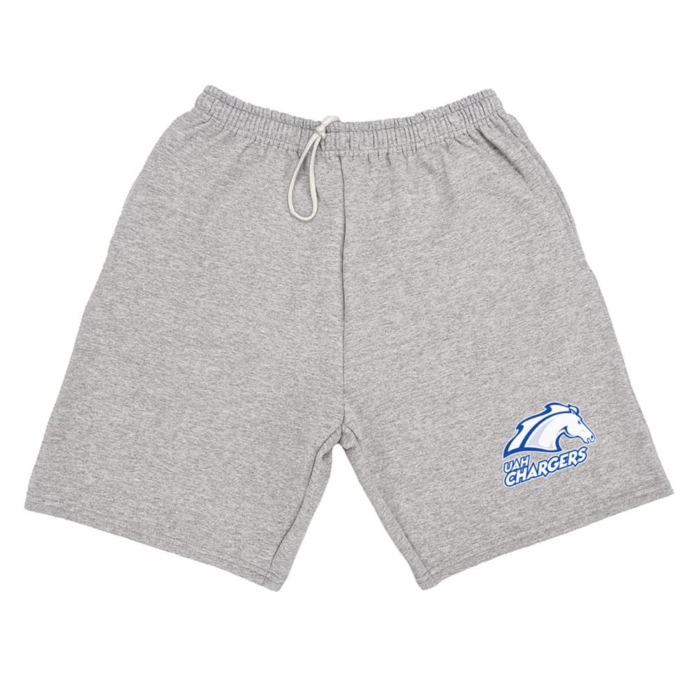 Campus Lab University of Alabama Huntsville Mens Sweat Shorts Primary Logo, Athletic Heather, Small