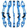 25" Recurve Bow Riser F Interface Takedown Bow Handle Aluiminum Alloy Bow Riser for Archery Competition Hunting Right Handed(Blue)