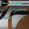 TECEUM 2 Inch Webbing  Light Brown  10 Yards  2 Heavy-Duty Wide Webbing for Outdoors Indoors Crafting DIY nw view 2