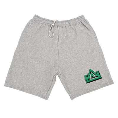 Delta State University Mens Sweat Shorts Primary Logo, Athletic Heather, Medium
