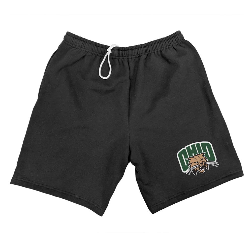 Campus Lab Ohio University Mens Sweat Shorts Primary Logo, Black, Medium