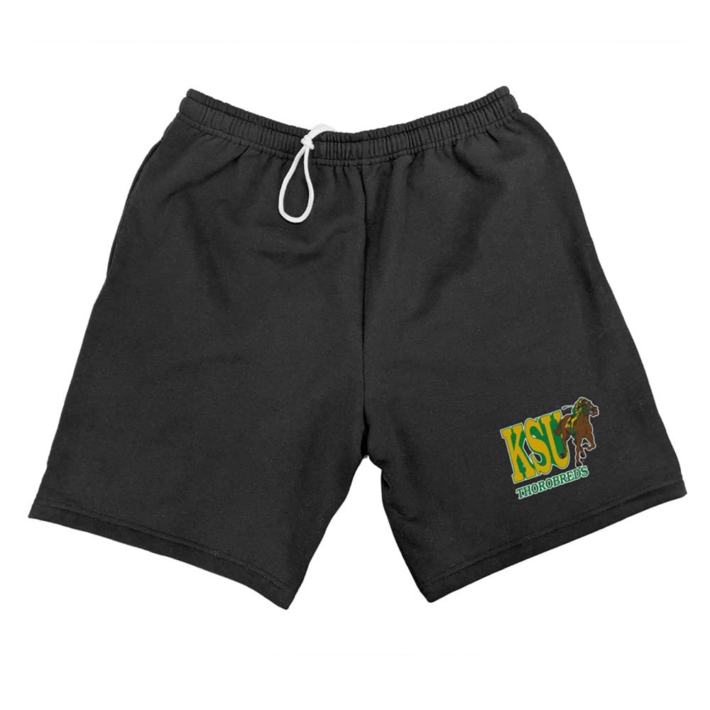 Kentucky State University Mens Sweat Shorts School Logo, Black, X-Large