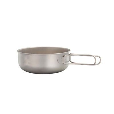 BRASSU Outdoor Pure Titanium Camping Cup Lightweight Portable Tableware (Color : 550ML)