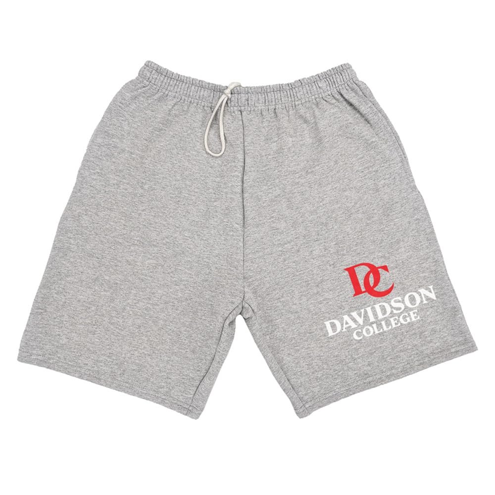Campus Lab Davidson College Mens Sweat Shorts Primary Logo, Black, Large