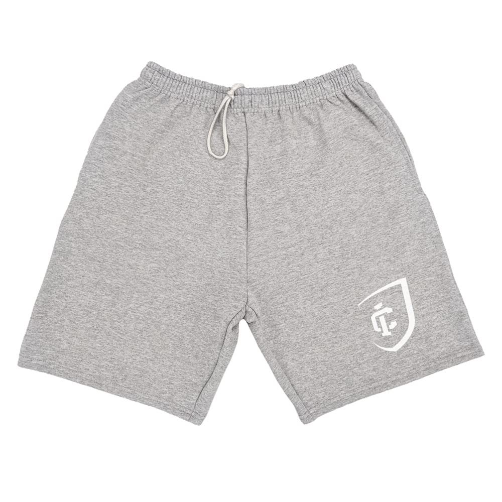 Campus Lab Ithaca College Mens Sweat Shorts Primary Logo, Athletic Heather, X-Large