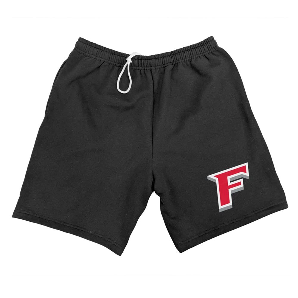 Campus Lab Fairfield University Mens Sweat Shorts School Logo, Black, Small