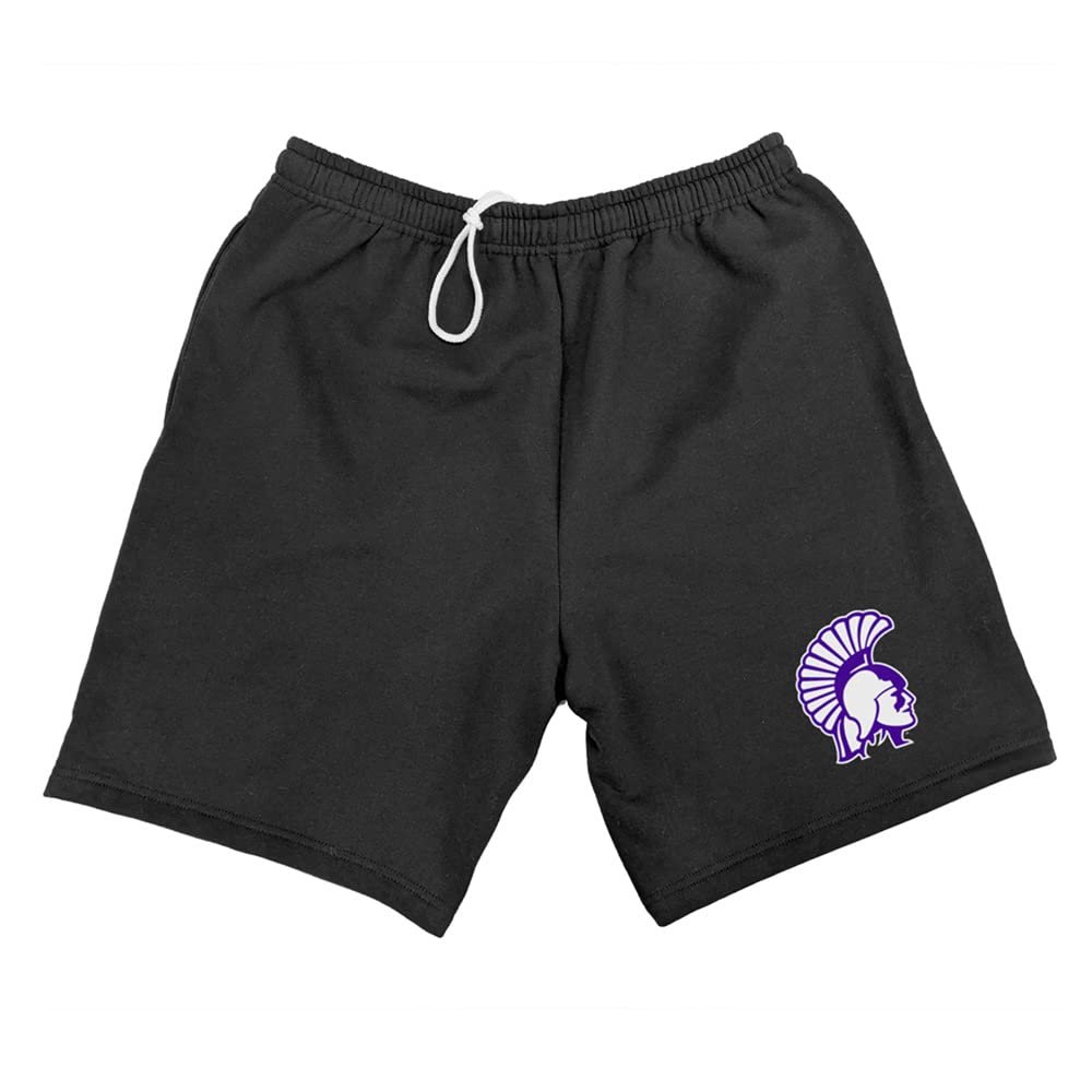Campus Lab Winona State University Mens Sweat Shorts Primary Logo, Black, Medium