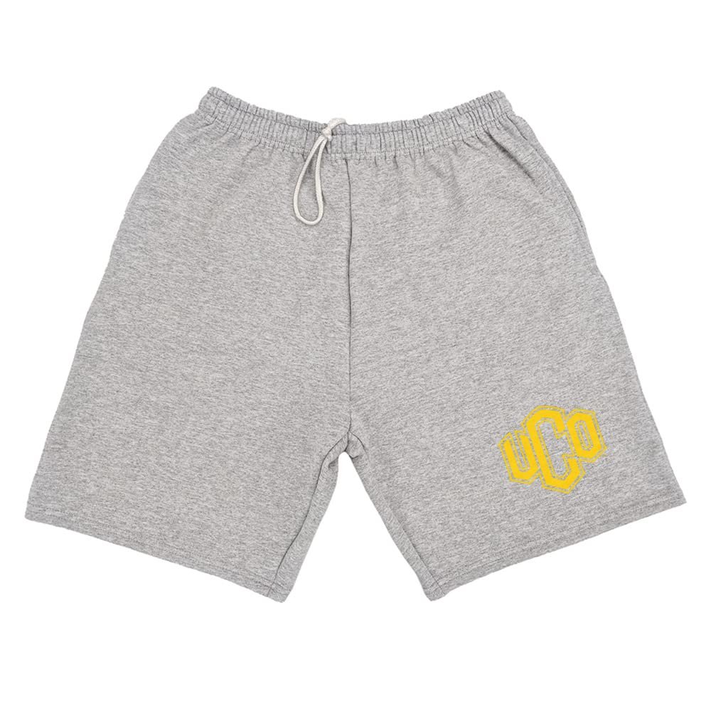 Campus Lab University of Central Oklahoma Mens Sweat Shorts Primary Logo, Athletic Heather, Large