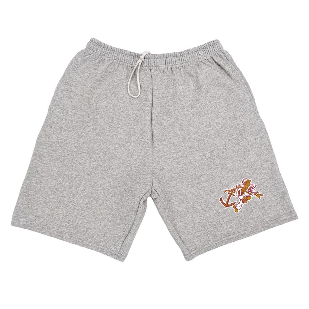 Campus Lab Rhode Island College Mens Sweat Shorts School Logo, Athletic Heather, X-Large