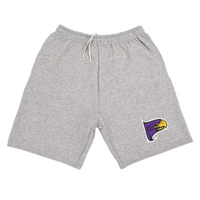 Hunter College Mens Sweat Shorts Primary Logo, Athletic Heather, XX-Large