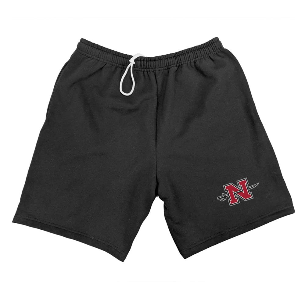 Campus Lab Nicholls State University Mens Sweat Shorts Primary Logo, Black, Small
