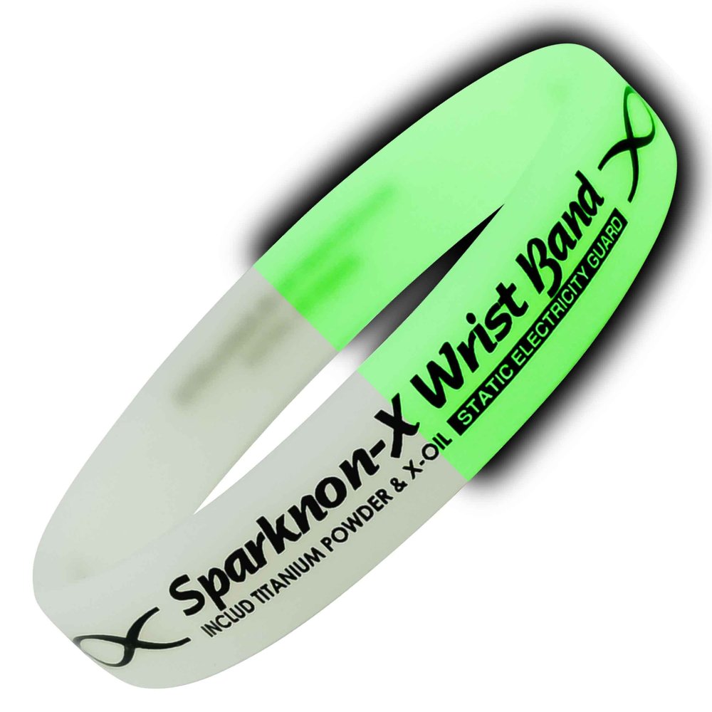 OLUAGE Anti Static Wrist Band Static Guard Bracelet Strap Sparknon-X Wristband for Men and Woman (LUMINOUS)