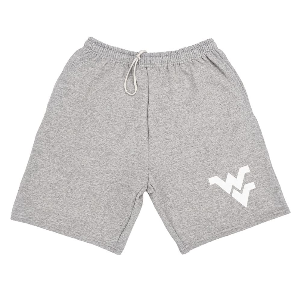 Campus Lab West Virginia University Mens Sweat Shorts Primary Logo, Athletic Heather, X-Large