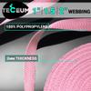 TECEUM 2 Inch Webbing  Pink  10 Yards  2 Heavy-Duty Wide Webbing for Outdoors Indoors Crafting DIY nw view 2